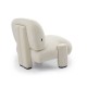Fauteuil Restaurant Cafe Bar Et Horeca - Arya Chenille Gebloten Wit